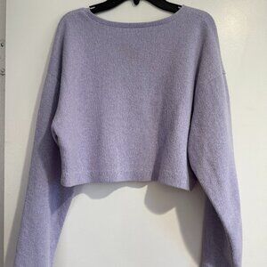 Zara soft lavender cropped sweater